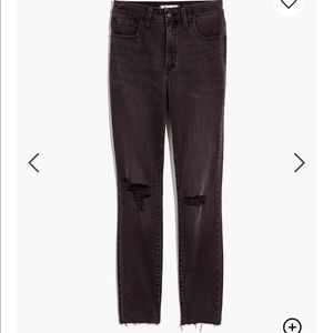 Madewell High-Rise Skinny Jeans in Black Sea